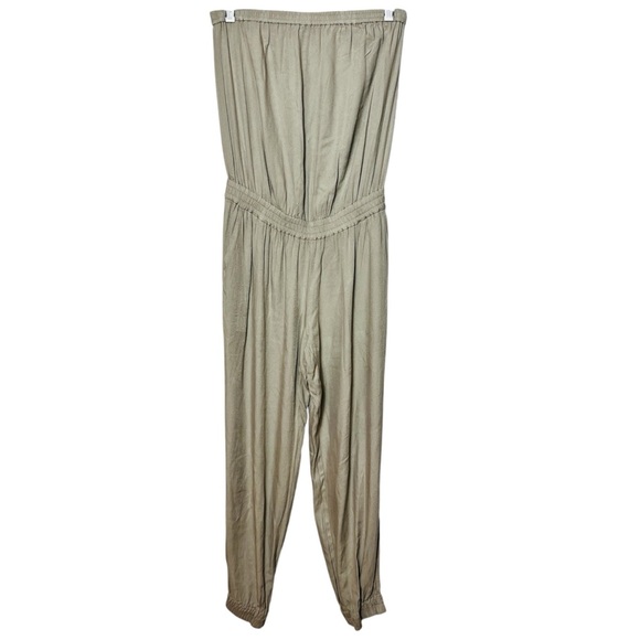 Sunday Best By Aritzia Tabata Tan Strapless Jumpsuit women Size S - Picture 3 of 14